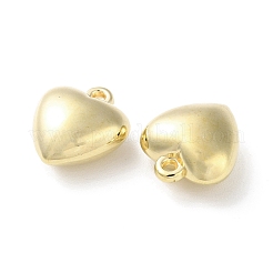 CCBプラスチックペンダント  ハートチャーム  ゴールドカラー  21x19x10mm  穴：1.8mm&nbsp;CCB-C001-09F-G