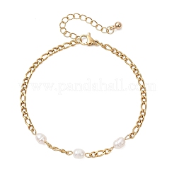 Natural Cultured Freshwater Pearl Beads Link Bracelets&nbsp;BJEW-JB13206