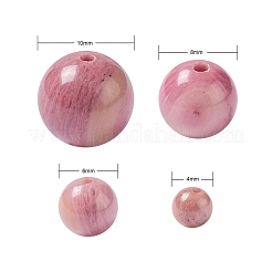 天然ロードクロサイトビーズ340個、4サイズ  ラウンド  4mm / 6mm / 8mm / 10mm  穴：0.8~1mm&nbsp;G-LS0001-26