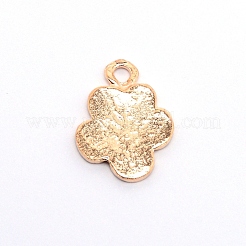 合金エナメルチャーム  DIYのイヤリング作り  スモモの花  レッド  ゴールドカラー  17.5x13.5x1.5mm  穴：2mm&nbsp;ENAM-WH0047-53G