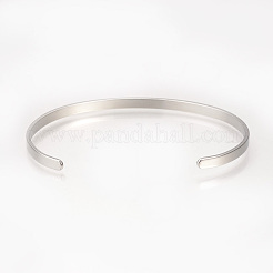 Tarnish Resistant 201 Stainless Steel Cuff Bangles&nbsp;BJEW-Q685-05