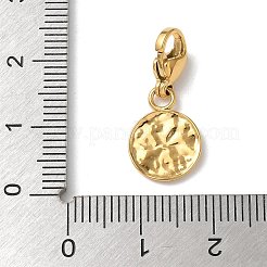 Flat Round 304 Stainless Steel Pendant Decorations&nbsp;STAS-G352-09G