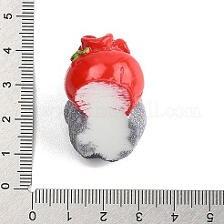 クリスマステーマの樹脂製フィギュア像、自宅、オフィス、デスクトップの装飾用  サンタクロース  27x23x38mm&nbsp;DJEW-M017-02G-02