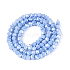 Anti-Tarnish Electroplate Glass Beads Strands&nbsp;EGLA-ZX010-4mm-09