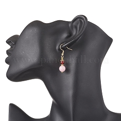Round Natural Quartz & Carnelian Beaded Necklace & Bracelet & Dangle Earring Sets&nbsp;SJEW-JS01335