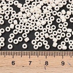 トーホー 8/0ラウンドビーズ  日本製シードビーズ  （123l）不透明な光沢のある白いクリーム  3mm  穴：1mm  約1111個/50g&nbsp;SEED-XTR08-0123L
