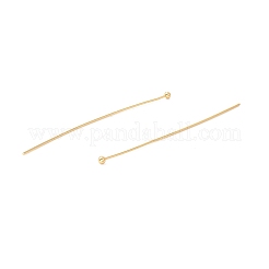 真鍮のボールヘッドピン  長持ちメッキ  カドミウムフリー＆鉛フリー  18KGP本金メッキ  50~50.5mm  ヘッド：1.8mm  ピン：0.5mm  24ゲージ&nbsp;KK-WH0058-02D-G01