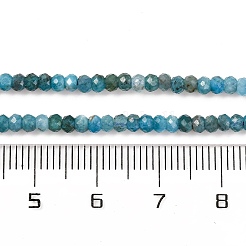 天然石アパタイトビーズ連売り  多面カット  ロンデル  3x2mm  穴：0.8mm  約175個/連&nbsp;G-F770-D09-02B