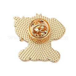 動物エナメルピン  バックパックの服のための黄金の合金のブローチ  象  26x25.5x2mm&nbsp;JEWB-H023-02G-05