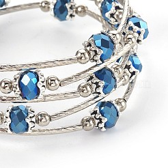 Electroplate Glass Wrap Bracelets&nbsp;BJEW-JB04018-04