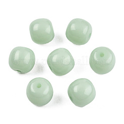 オペーク樹脂ビーズ  バレル  ダークシーグリーン  12x11mm  穴：1.6~1.8mm&nbsp;RESI-N034-28-S09