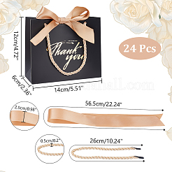 Rectangle Paper Wrapping Handle Bags with Ribbon&nbsp;CARB-WH0001-07C