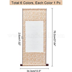 6Pcs 6 Style Polyester Vertical Painted Scroll&nbsp;AJEW-NB0002-91