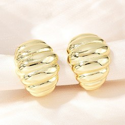 C-Shaped Brass Cuff Earrings&nbsp;EJEW-Z111-01G