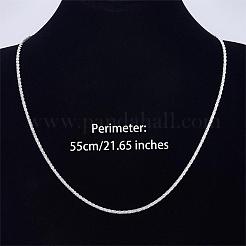 925 Sterling Silver Thin Dainty Link Chain Necklace for Women Men&nbsp;JN1096A-04