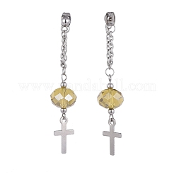 Glass Dangle Earrings&nbsp;EJEW-JE03924-02
