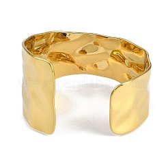 304 Stainless Steel Textured Cuff Bangles for Women&nbsp;BJEW-Z077-02G