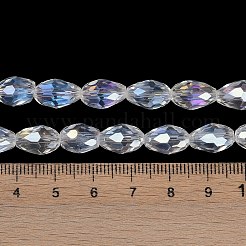 Transparent Electroplate Glass Beads Strands&nbsp;EGLA-N013-T6mm-B01