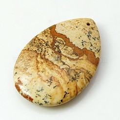 天然石ペンダント  混合スタイル  ミックスカラー  25~30x20~30x4~5mm  穴：1mm&nbsp;X-G-D051-M