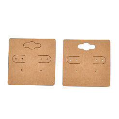 吊り下げ穴付きクラフト紙イヤリングディスプレイカード  正方形  ペルー  5x5x0.02cm&nbsp;EDIS-N010-01
