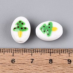 Christmas Handmade Porcelain Ceramic Beads&nbsp;PORC-Q005-07A