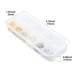 プラスチック＆真鍮のピアスキャッチ  ブレット クラッチ イヤリング バック パッド付き  垂れ耳に  透明  4~12x4~12x2.5~7mm  穴：0.5~1mm&nbsp;FIND-FS0005-23
