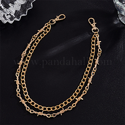 Zinc Alloy & Aluminium Barbed Wire Double Layer Pants Chains&nbsp;HJEW-PH02274
