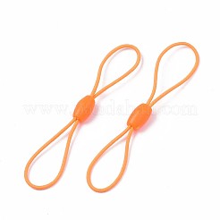 弾性ストリング  シリコンビーズバックル付き  タグを掛けるため  カード  キー  オレンジ  65~78x1mm&nbsp;EW-N006-001C