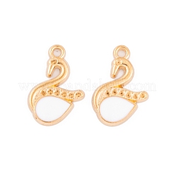 Light Gold Plated Alloy Enamel Pendant Rhinestone Settings&nbsp;FIND-Q100-03KCG