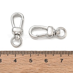 シェグレース 真鍮製回転式ロブスタースナップフック留め具  カドミウムフリーと鉛フリー＆ニッケルフリー  プラチナ  25x9x5mm  穴：4.5mm&nbsp;XGRQ7M862-975P