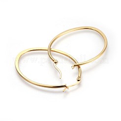 201 Stainless Steel Hoop Earrings&nbsp;EJEW-A053-06A-G