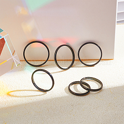 12Pcs 6 Style 2mm Polished Plain Dome Finger Rings&nbsp;RJEW-UN0001-22
