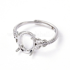 Adjustable Brass Finger Ring Components&nbsp;KK-L193-08P