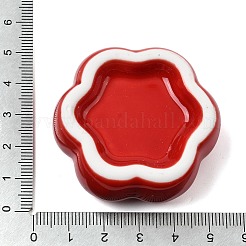 花の磁器のディスプレイ装飾  ホームオフィスのデスク装飾用  レッド  46.5x49.5x18.5mm&nbsp;DJEW-G049-01C