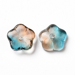 Transparent Spray Painted Glass Beads&nbsp;LS-GLAA-I050-01F