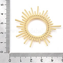 真鍮チャーム  太陽のチャーム  18KGP本金メッキ  45x42x1mm  穴：19mm&nbsp;KK-U065-16G