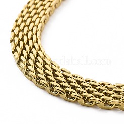 304 Stainless Steel Mesh Chain Necklace for Men Women&nbsp;NJEW-P271-02G