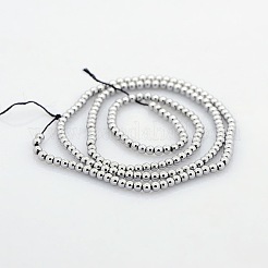 Round Non-magnetic Synthetic Hematite Beads Strands&nbsp;G-P061-65
