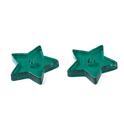 透明なアクリルビーズ  スター  ミックスカラー  14x14.5x2.5~3mm  穴：1.8mm&nbsp;BACR-N001-010