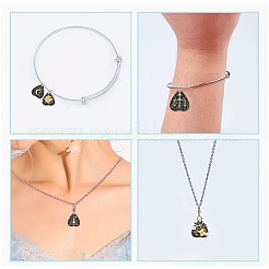 12Pcs 6 Styles Alloy Enamel Pendants&nbsp;ENAM-FS0004-08