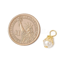Round Imitation Pearl Acrylic  Pendants&nbsp;PALLOY-JF04002-01