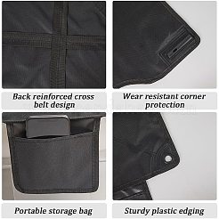 オックスフォード布製折りたたみ椅子交換用生地  キャンプ用チェアの修理用品  長方形  ブラック  567x480x1.3~17mm&nbsp;AJEW-WH20010-66A-01