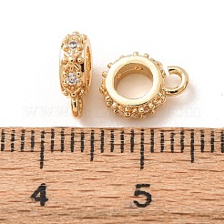 Brass Micro Pave Cubic Zirconia Tube Bails&nbsp;CU-F942-19G