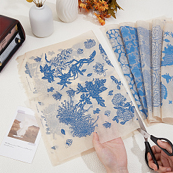 6Pcs 6 Styles Paper Ceramic Decals&nbsp;DIY-BC0015-30A