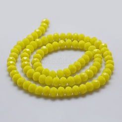 電気メッキガラスビーズ連売り  多面カット  ロンデル  ミックスカラー  3x2mm  穴：0.5mm  約147個/連  13インチ&nbsp;EGLA-J047-3x2mm-M