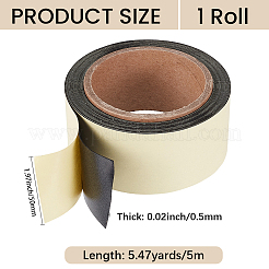 5mのEVAフォーム粘着シーリングストリップ  ドア＆ウィンドウフォームシールストリップ用  ブラック  50x0.5mm&nbsp;DIY-GF0014-06