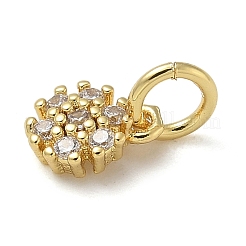 Rack Plating Brass Micro Pave Cubic Zirconia Pendants&nbsp;KK-K392-26G