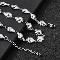 304ステンレススチール製てんとう虫リンクチェーンネックレス（女性・男性用）  ステンレス鋼色  15.71インチ（39.9cm）&nbsp;NJEW-K249-21A-P