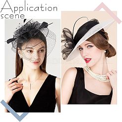 6Pcs 6 Colors EVA Cloth Teardrop Fascinator Hat Base for Millinery&nbsp;AJEW-CA0002-78