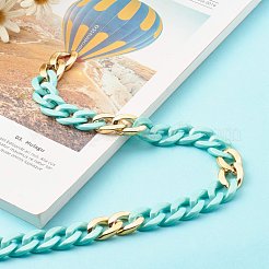 Handmade Opaque Acrylic Curb Chains&nbsp;AJEW-JB00963
